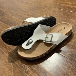Anne Marie White Slip On Sandal 👡😍🤗
